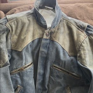 George’s Marciano vintage 80’s leather denim